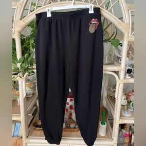 Black Rolling Stones sweatpants